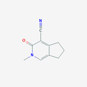 molecular formula C10H10N2O B1425745 2-methyl-3-oxo-3,5,6,7-tetrahydro-2H-cyclopenta[c]pyridine-4-carbonitrile CAS No. 1374509-63-3