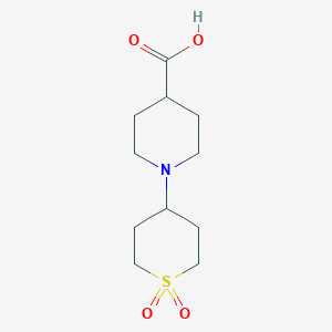 molecular formula C11H19NO4S B1425747 1-(1,1-dioxidotetrahydro-2H-thiopyran-4-yl)piperidine-4-carboxylic acid CAS No. 1158575-71-3