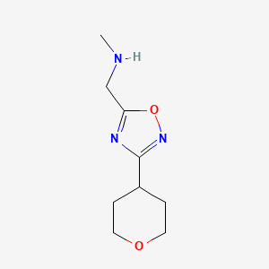Methyl(([3-(oxan-4-YL)-1,2,4-oxadiazol-5-YL]methyl))amine