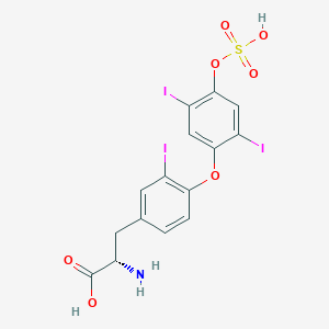 molecular formula C15H12I3NO7S B14257515 O-[2,5-Diiodo-4-(sulfooxy)phenyl]-3-iodo-L-tyrosine CAS No. 185038-82-8