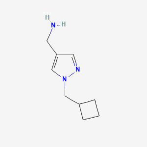 molecular formula C9H15N3 B1425754 [1-(cyclobutylmethyl)-1H-pyrazol-4-yl]methanamine CAS No. 1483049-01-9