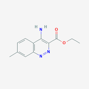molecular formula C12H13N3O2 B14257578 Ethyl 4-amino-7-methylcinnoline-3-carboxylate CAS No. 213386-49-3