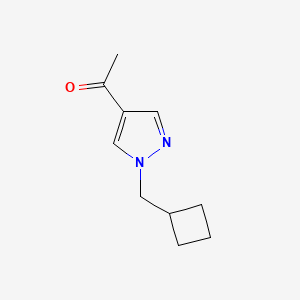 molecular formula C10H14N2O B1425758 1-[1-(cyclobutylmethyl)-1H-pyrazol-4-yl]ethan-1-one CAS No. 1481327-98-3