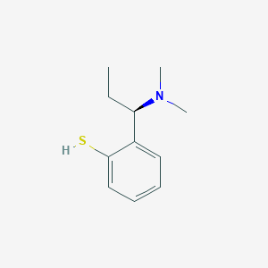 molecular formula C11H17NS B14257582 Benzenethiol, 2-[(1R)-1-(dimethylamino)propyl]- CAS No. 214214-54-7
