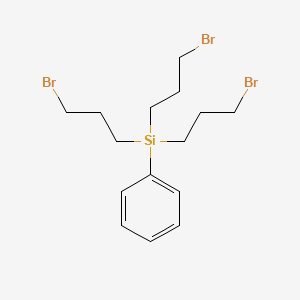 molecular formula C15H23Br3Si B14257589 Silane, tris(3-bromopropyl)phenyl- CAS No. 251982-31-7