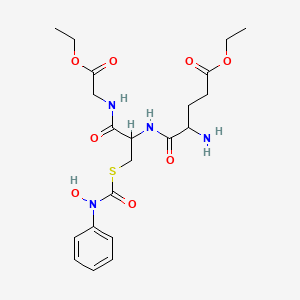molecular formula C21H30N4O8S B14257597 Glycine, L-gamma-glutamyl-S-[(hydroxyphenylamino)carbonyl]-L-cysteinyl-, diethyl ester (9CI) 