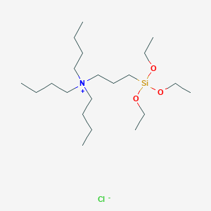 molecular formula C21H48ClNO3Si B14257652 N,N-Dibutyl-N-[3-(triethoxysilyl)propyl]butan-1-aminium chloride CAS No. 174300-52-8
