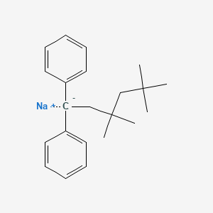 molecular formula C22H29Na B14257660 sodium;(3,3,5,5-tetramethyl-1-phenylhexyl)benzene CAS No. 189241-35-8