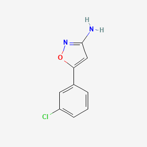 molecular formula C9H7ClN2O B1425768 5-(3-Chlorophenyl)-1,2-oxazol-3-amine CAS No. 1480388-66-6