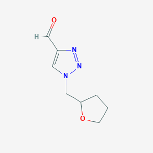 molecular formula C8H11N3O2 B1425771 1-[(oxolan-2-yl)methyl]-1H-1,2,3-triazole-4-carbaldehyde CAS No. 1487350-26-4