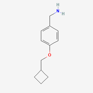 molecular formula C12H17NO B1425773 4-Cyclobutylmethoxybenzylamine CAS No. 1496468-17-7