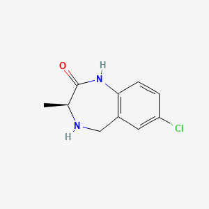 molecular formula C10H11ClN2O B14257769 (3S)-7-chloro-3-methyl-1,3,4,5-tetrahydro-1,4-benzodiazepin-2-one 