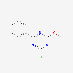 molecular formula C10H8ClN3O B1425777 2-Chloro-4-methoxy-6-phenyl-1,3,5-triazine CAS No. 36335-89-4