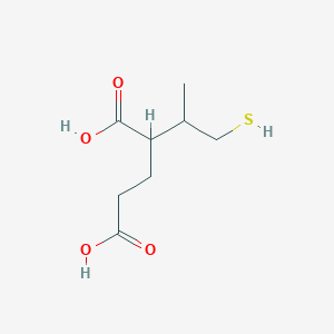 molecular formula C8H14O4S B14257787 Pentanedioic acid, 2-(2-mercapto-1-methylethyl)- CAS No. 254737-24-1