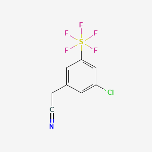molecular formula C8H5ClF5NS B1425780 3-Chloro-5-(pentafluorosulfur)phenylacetonitrile CAS No. 1240257-75-3