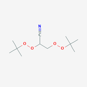 molecular formula C11H21NO4 B14257812 Propanenitrile, 2,3-bis[(1,1-dimethylethyl)dioxy]- CAS No. 169778-69-2