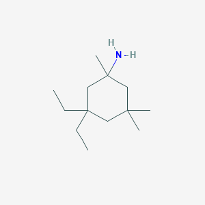 molecular formula C13H27N B14257829 Cyclohexanamine, 3,3-diethyl-1,5,5-trimethyl- CAS No. 219810-61-4