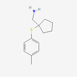 molecular formula C13H19NS B1425787 {1-[(4-Methylphenyl)sulfanyl]cyclopentyl}methanamine CAS No. 1376239-65-4