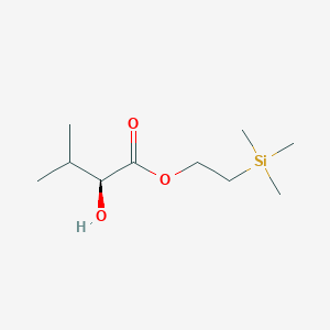 molecular formula C10H22O3Si B14257870 Butanoic acid, 2-hydroxy-3-methyl-, 2-(trimethylsilyl)ethyl ester, (S)- CAS No. 185448-87-7