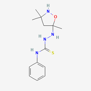 molecular formula C13H20N4OS B14257871 N-Phenyl-2-(3,3,5-trimethyl-1,2-oxazolidin-5-yl)hydrazine-1-carbothioamide CAS No. 497846-47-6