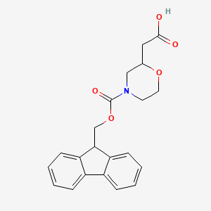 molecular formula C21H21NO5 B1425788 2-(4-N-Fmoc-morpholin-2-YL)acetic acid CAS No. 885273-97-2