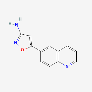 molecular formula C12H9N3O B1425789 5-(喹啉-6-基)-1,2-噁唑-3-胺 CAS No. 1482213-28-4