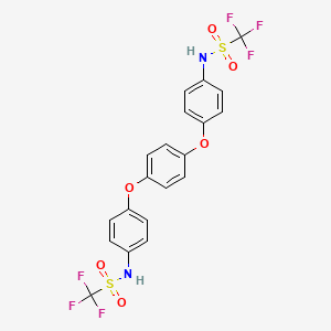 molecular formula C20H14F6N2O6S2 B14257894 Methanesulfonamide, N,N'-[1,4-phenylenebis(oxy-4,1-phenylene)]bis[1,1,1-trifluoro-(9CI) 