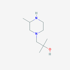 molecular formula C9H20N2O B1425790 2-Methyl-1-(3-methylpiperazin-1-yl)propan-2-ol CAS No. 1492431-23-8