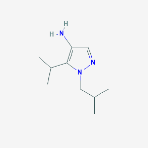 molecular formula C10H19N3 B1425791 1-(2-methylpropyl)-5-(propan-2-yl)-1H-pyrazol-4-amine CAS No. 1427380-55-9