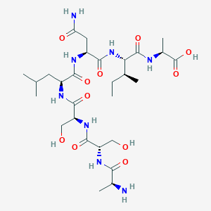 molecular formula C28H50N8O11 B14257945 H-Ala-Ser-Ser-Leu-Asn-Ile-Ala-OH CAS No. 216763-24-5