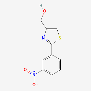 molecular formula C10H8N2O3S B1425796 [2-(3-Nitrophenyl)-1,3-thiazol-4-yl]methanol CAS No. 1485767-43-8