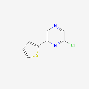 molecular formula C8H5ClN2S B1425798 2-Chloro-6-(thiophen-2-yl)pyrazine CAS No. 1484099-08-2