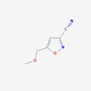 molecular formula C6H6N2O2 B1425799 5-(methoxymethyl)-1,2-oxazole-3-carbonitrile CAS No. 1463940-00-2