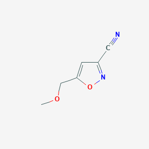 molecular formula C6H6N2O2 B1425799 5-(Methoxymethyl)isoxazole-3-carbonitrile CAS No. 1463940-00-2