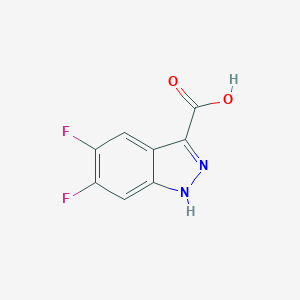 molecular formula C8H4F2N2O2 B142580 5,6-difluoro-1H-indazole-3-carboxylic Acid CAS No. 129295-33-6