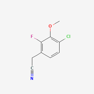 molecular formula C9H7ClFNO B1425801 4-Chloro-2-fluoro-3-methoxyphenylacetonitrile CAS No. 1323966-29-5