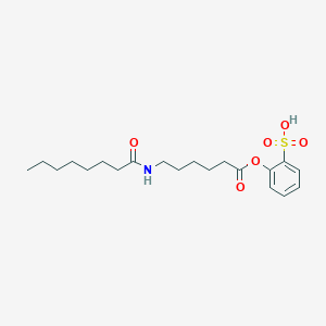 molecular formula C20H31NO6S B14258020 2-{[6-(Octanoylamino)hexanoyl]oxy}benzene-1-sulfonic acid CAS No. 173740-85-7