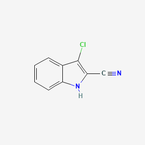 molecular formula C9H5ClN2 B1425803 3-chloro-1H-indole-2-carbonitrile CAS No. 74960-46-6