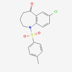molecular formula C17H16ClNO3S B1425804 7-Chloro-1-(toluene-4-sulfonyl)-1,2,3,4-tetrahydro-benzo[b]azepin-5-one CAS No. 193686-76-9