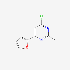 molecular formula C9H7ClN2O B1425806 4-chloro-6-(2-furyl)-2-methylpyrimidine CAS No. 28565-18-6