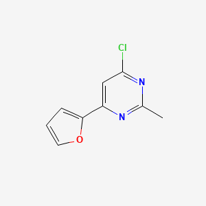 molecular formula C9H7ClN2O B1425806 4-Chloro-6-(furan-2-yl)-2-methylpyrimidine CAS No. 28565-18-6