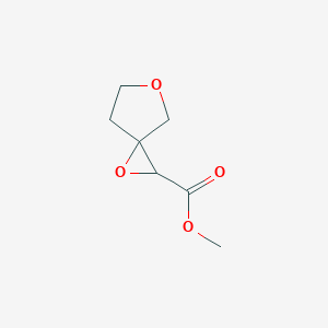 molecular formula C7H10O4 B1425807 1,5-二氧杂螺[2.4]庚烷-2-甲酸甲酯 CAS No. 1472039-40-9