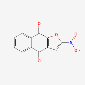 molecular formula C12H5NO5 B14258090 Naphtho[2,3-b]furan-4,9-dione, 2-nitro- CAS No. 171084-33-6