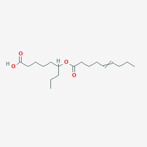 molecular formula C18H32O4 B14258091 6-[(Non-5-enoyl)oxy]nonanoic acid CAS No. 493004-95-8