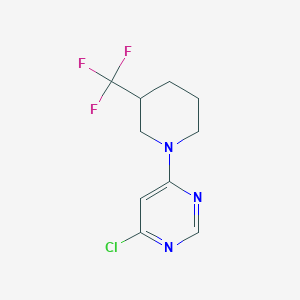 molecular formula C10H11ClF3N3 B1425811 4-Chloro-6-(3-(trifluoromethyl)piperidin-1-yl)pyrimidine CAS No. 1488892-36-9
