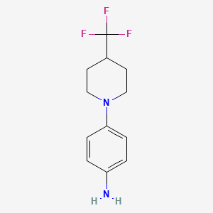 molecular formula C12H15F3N2 B1425812 4-[4-(Trifluoromethyl)piperidin-1-yl]aniline CAS No. 1266330-17-9