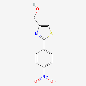 molecular formula C10H8N2O3S B1425813 [2-(4-Nitro-phenyl)-thiazol-4-YL]-methanol CAS No. 36094-01-6