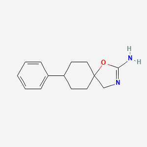 molecular formula C14H18N2O B1425814 8-Phenyl-1-oxa-3-azaspiro[4.5]dec-2-en-2-amine CAS No. 1483028-45-0