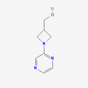 molecular formula C8H11N3O B1425818 (1-(Pyrazin-2-yl)azetidin-3-yl)methanol CAS No. 1420969-03-4