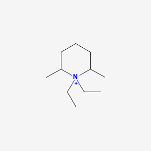 molecular formula C11H24N+ B14258185 Piperidinium, 1,1-diethyl-2,6-dimethyl- CAS No. 174875-83-3